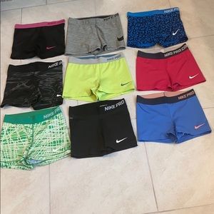 Nike pro shorts 9 pairs, SOLD SOLD SOLD